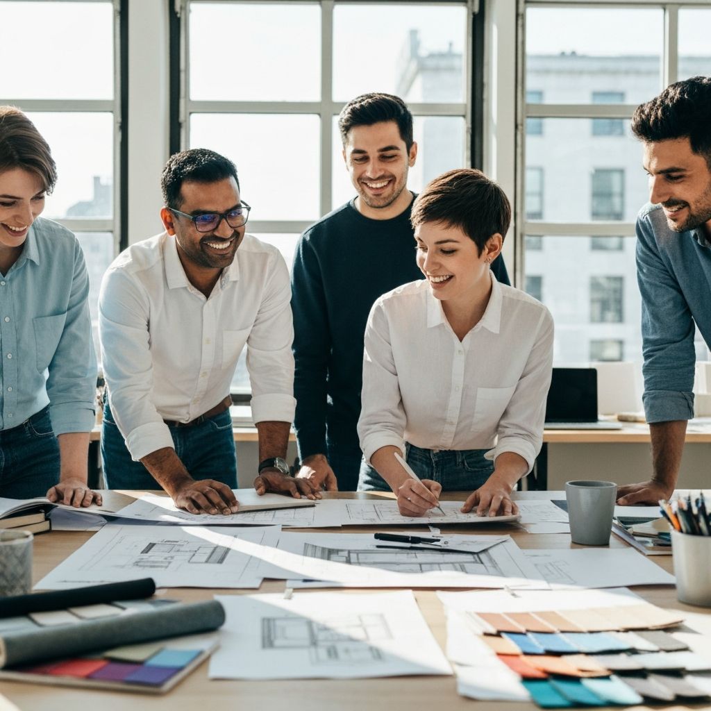 Craftvasi team collaborating on interior design projects